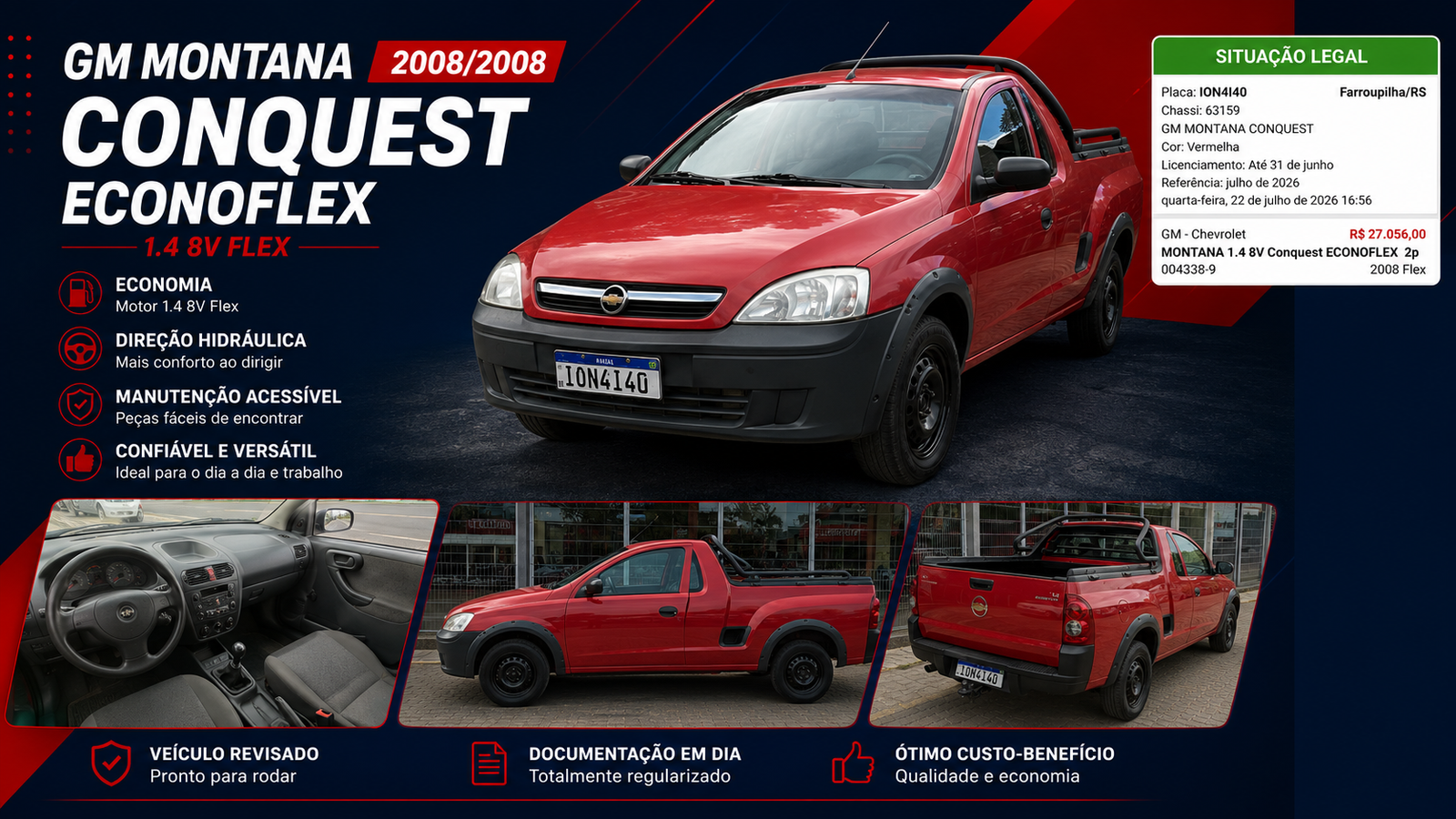 GM Montana 2008 R$27.000,00