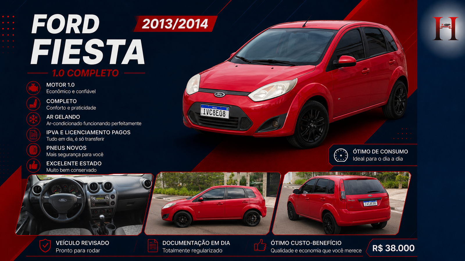 Ford Fiesta 1.0 Completo 2013/2014