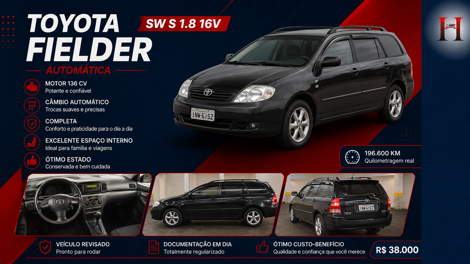 Toyota Fielder � R$ 38.000
